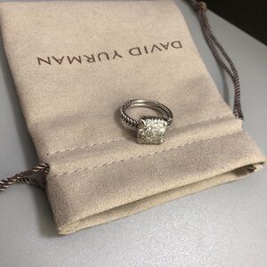 David Yurman Chatelaine® 925 Sterling Silver Ring with Diamonds Men's and Women
